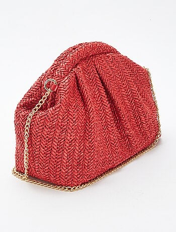 Sac bandoulière en raphia