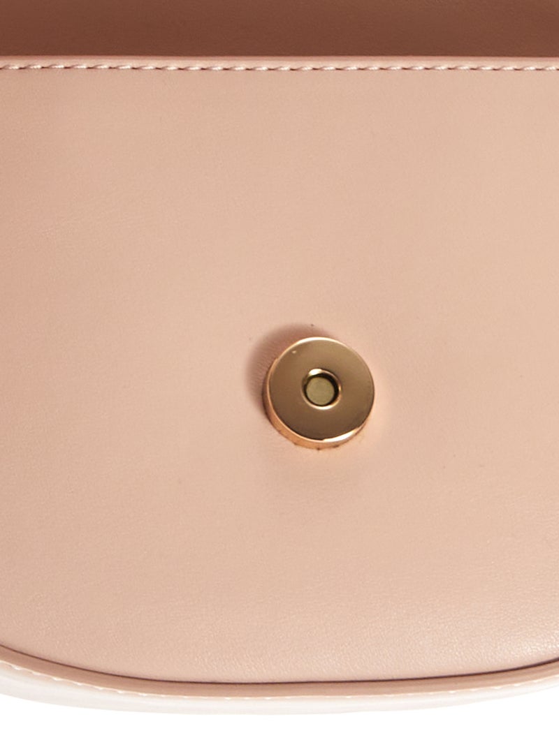 Sac bandoulière en simili Rose - Kiabi