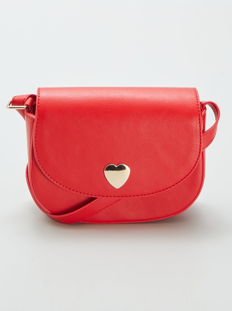 Sac bandoulière en simili ROUGE - Kiabi