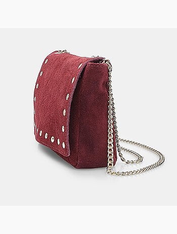 Sac bandoulière en suède avec clous Bata