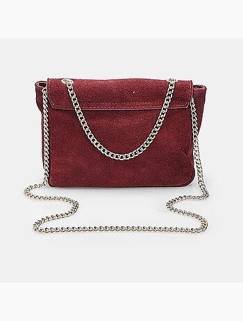 Sac bandoulière en suède avec clous Bata