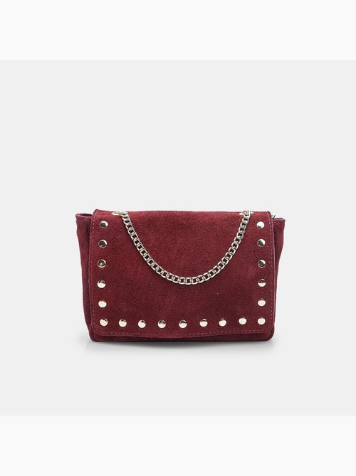 Sac bandoulière en suède avec clous Bata - Kiabi