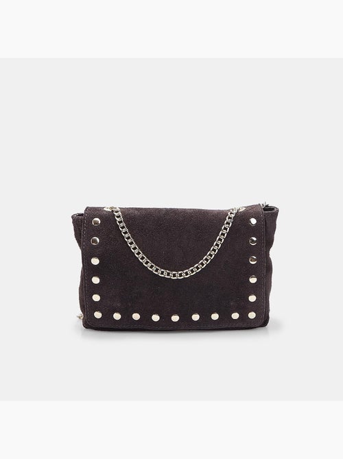 Sac bandoulière en suède avec clous Bata - Kiabi