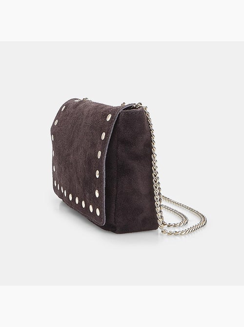 Sac bandoulière en suède avec clous Bata - Kiabi
