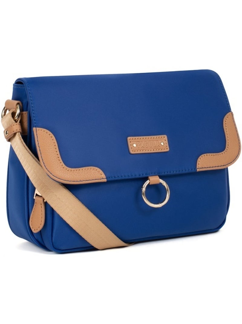 Sac bandoulière  fiona | fagola Blanc Bleu marine - Kiabi