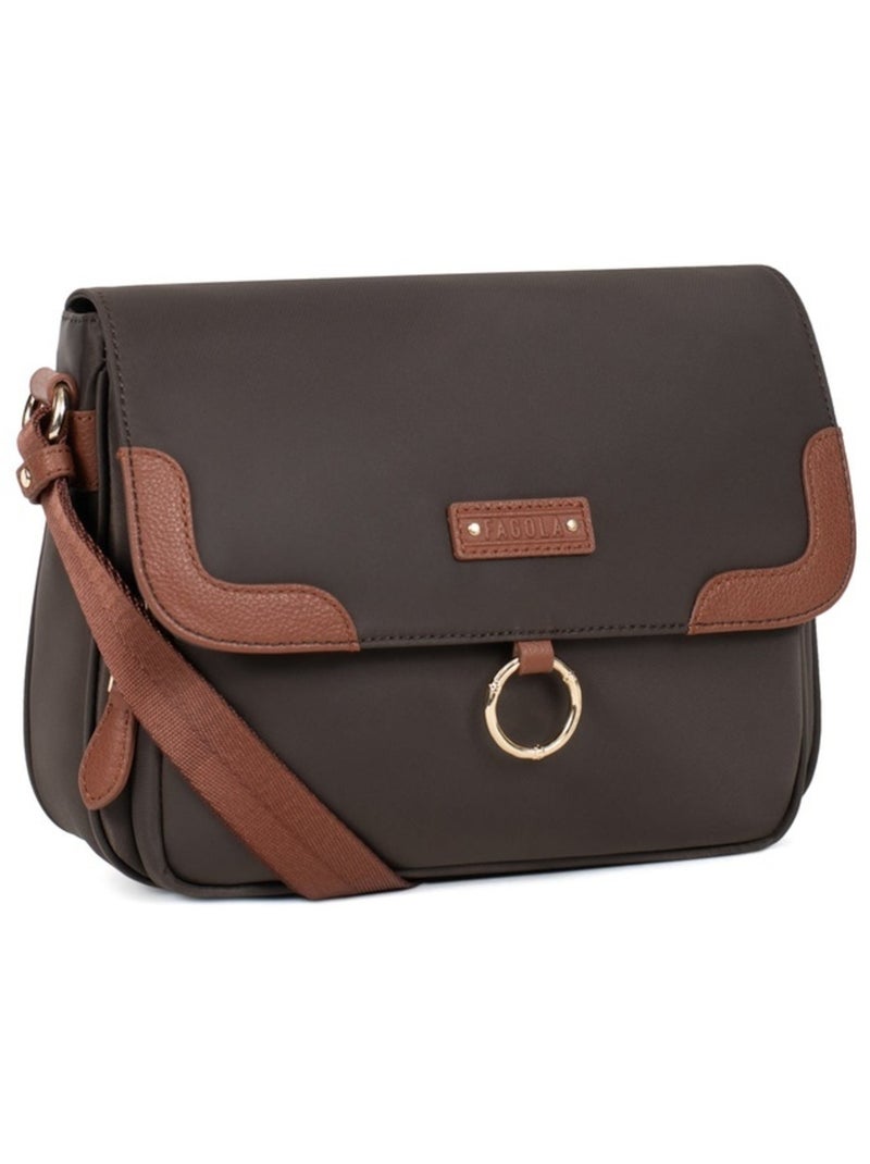 Sac bandoulière  fiona | fagola Marron tabac - Kiabi