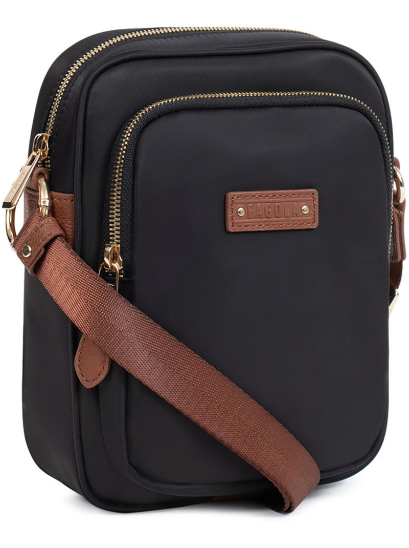 Sac bandoulière  fiona | fagola Noir Marron - Kiabi