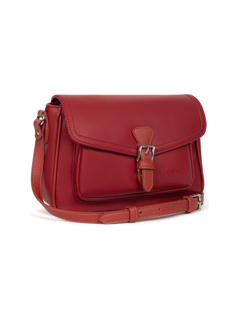 Sac bandoulière flavia | fagola Rouge carmin - Kiabi