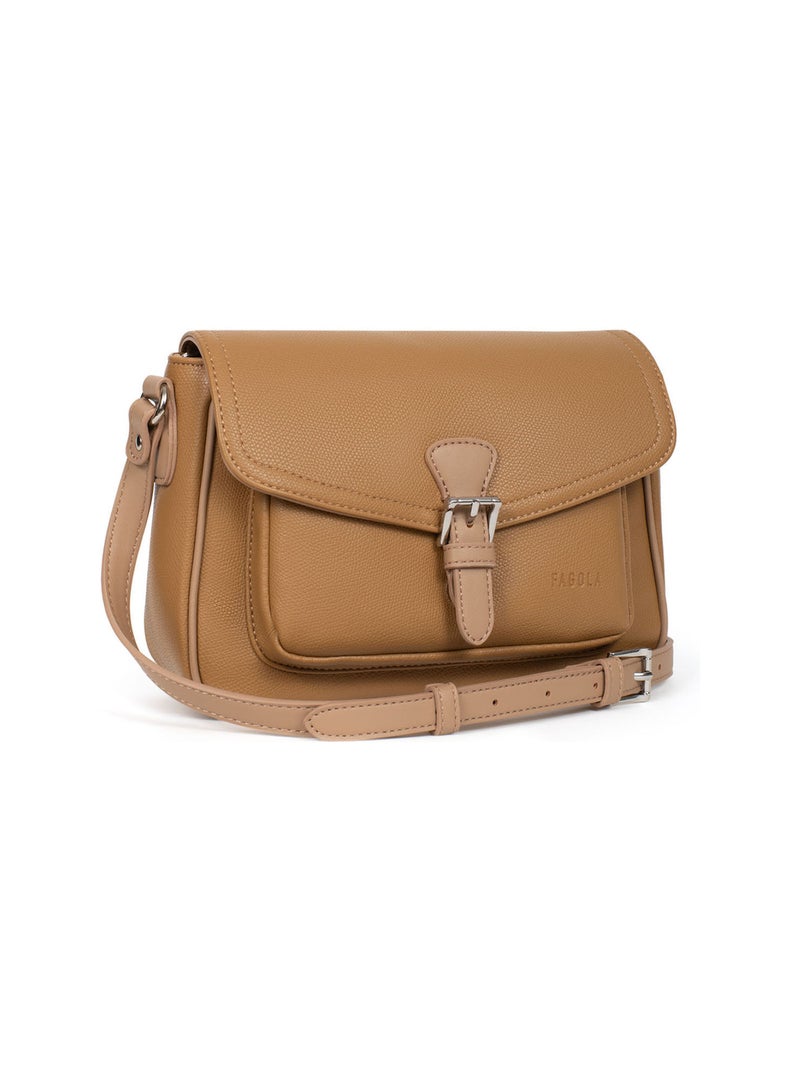 Sac bandoulière flavia | fagola Taupe - Kiabi