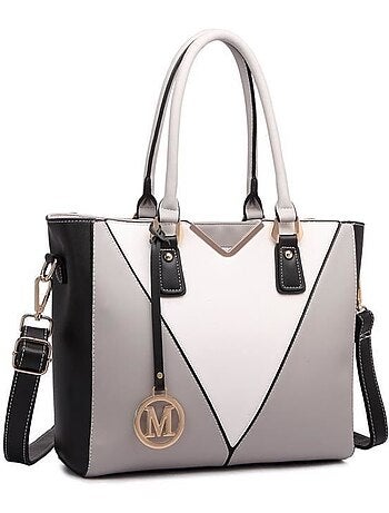 Sac bandoulière forme v similicuir taille moyenne 30x10x26 cm - miss lulu