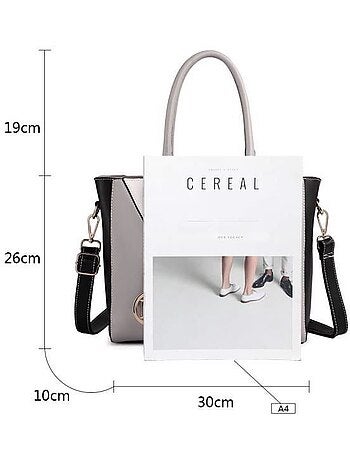 Sac bandoulière forme v similicuir taille moyenne 30x10x26 cm - miss lulu