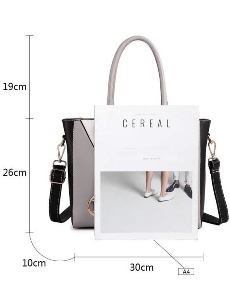 Sac bandoulière forme v similicuir taille moyenne 30x10x26 cm - miss lulu Gris - Kiabi