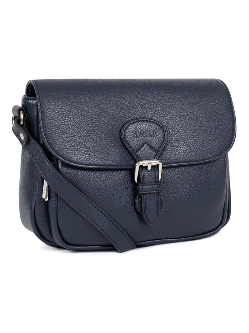 Sac bandoulière  gina | fagola Bleu nuit - Kiabi