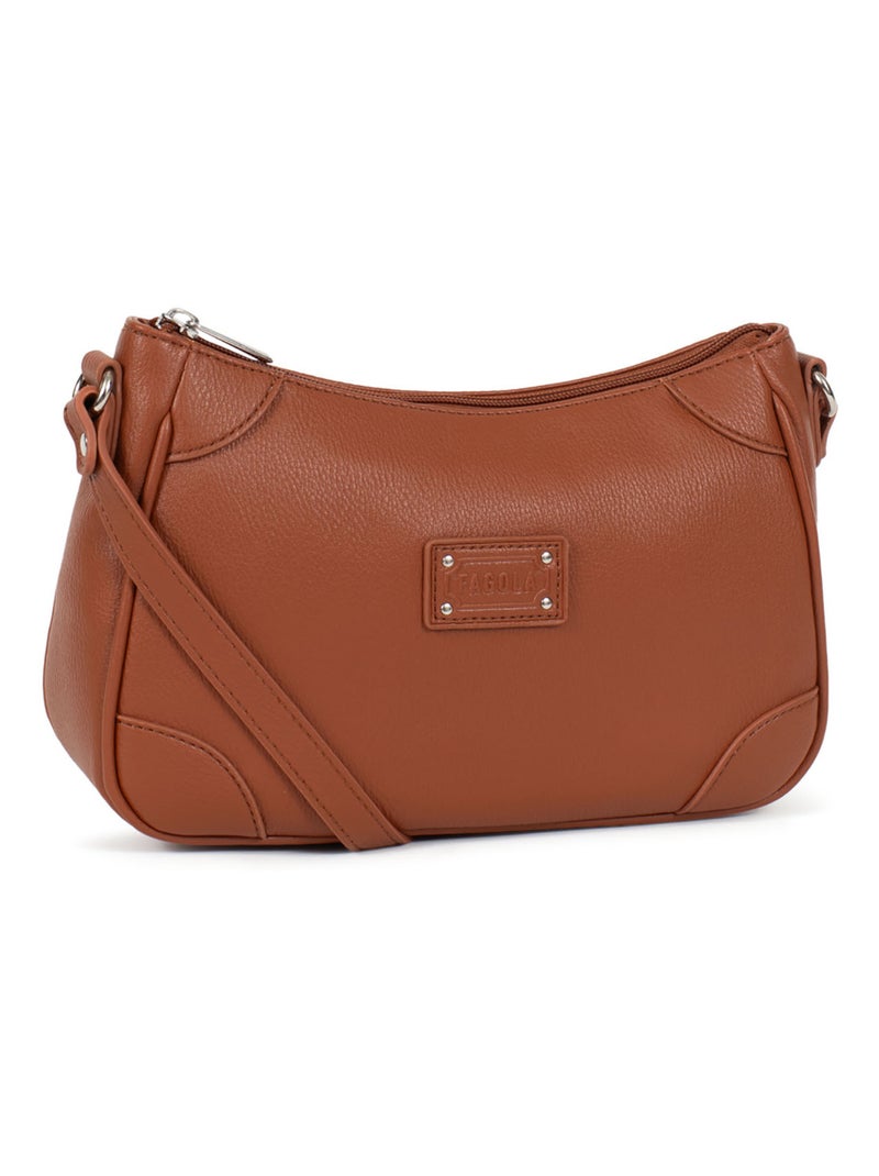 Sac bandoulière  gina | fagola Cognac - Kiabi