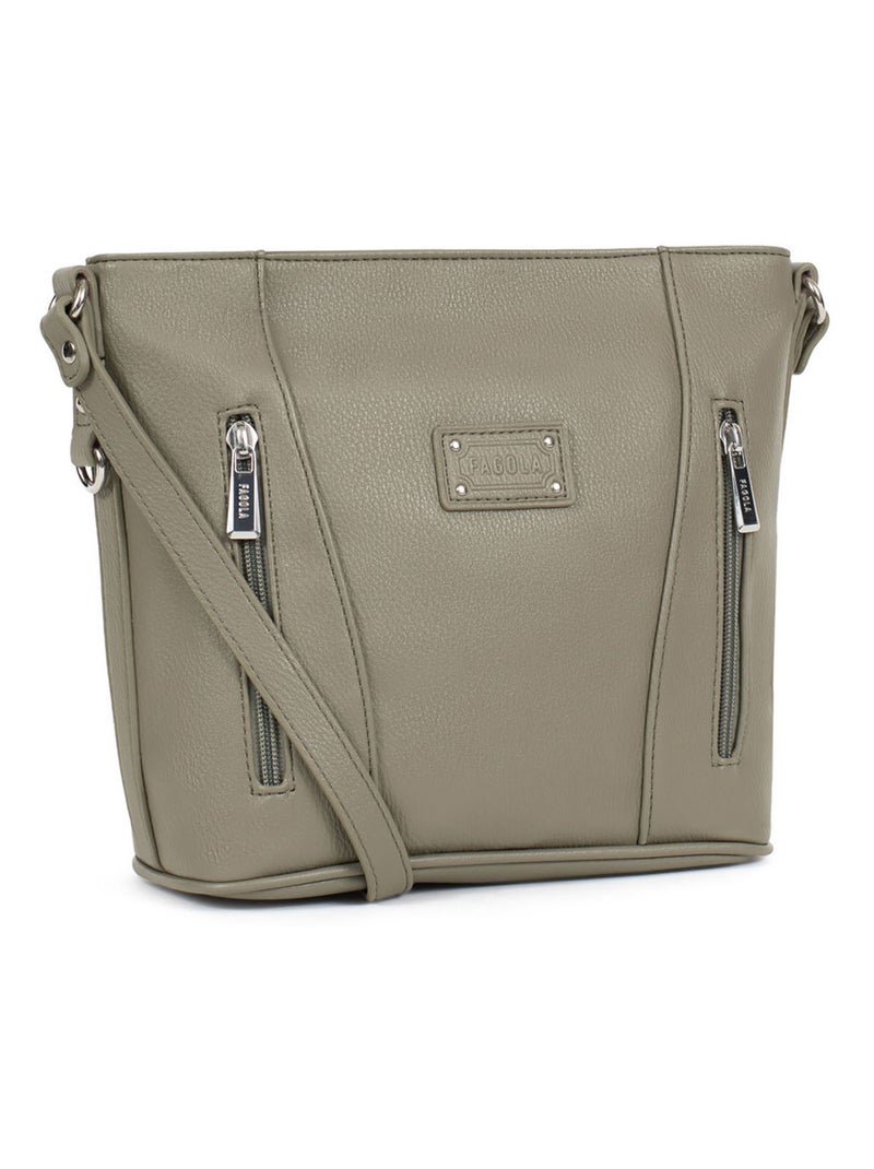 Sac bandoulière  gina | fagola Kaki - Kiabi