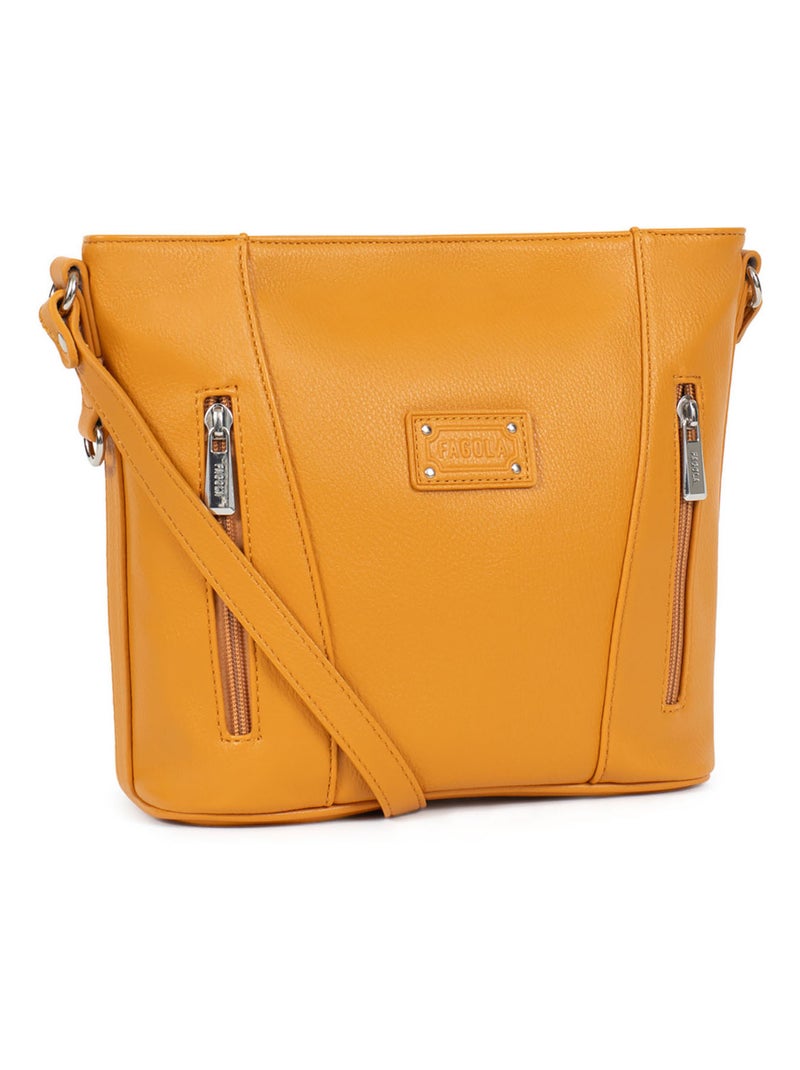 Sac bandoulière  gina | fagola Moutarde - Kiabi