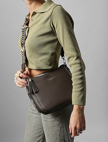 Sac bandoulière grained flora & co toile enduite