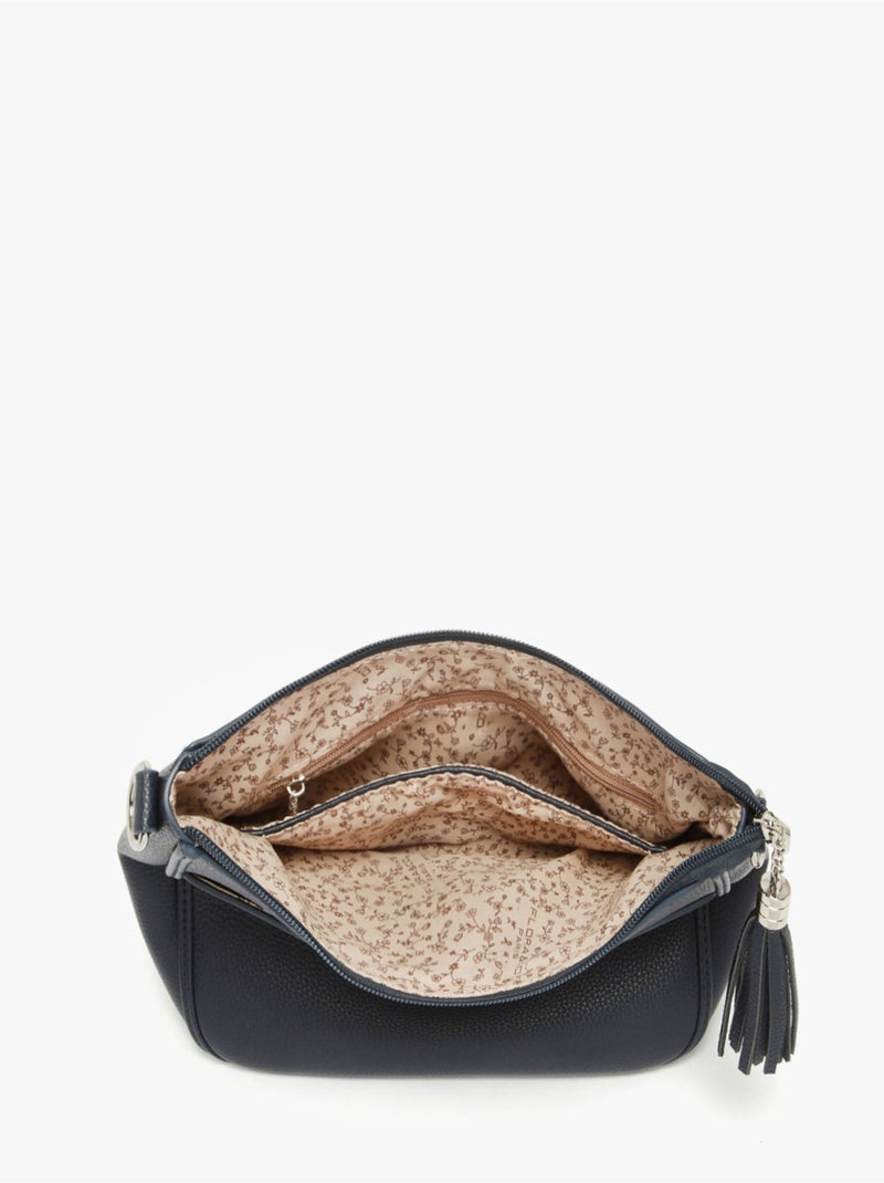 Sac bandoulière grained flora & co toile enduite Bleu - Kiabi