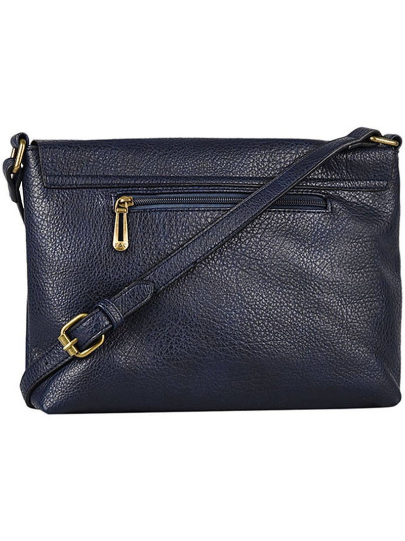 Sac bandoulière grained flora & co toile enduite Bleu - Kiabi