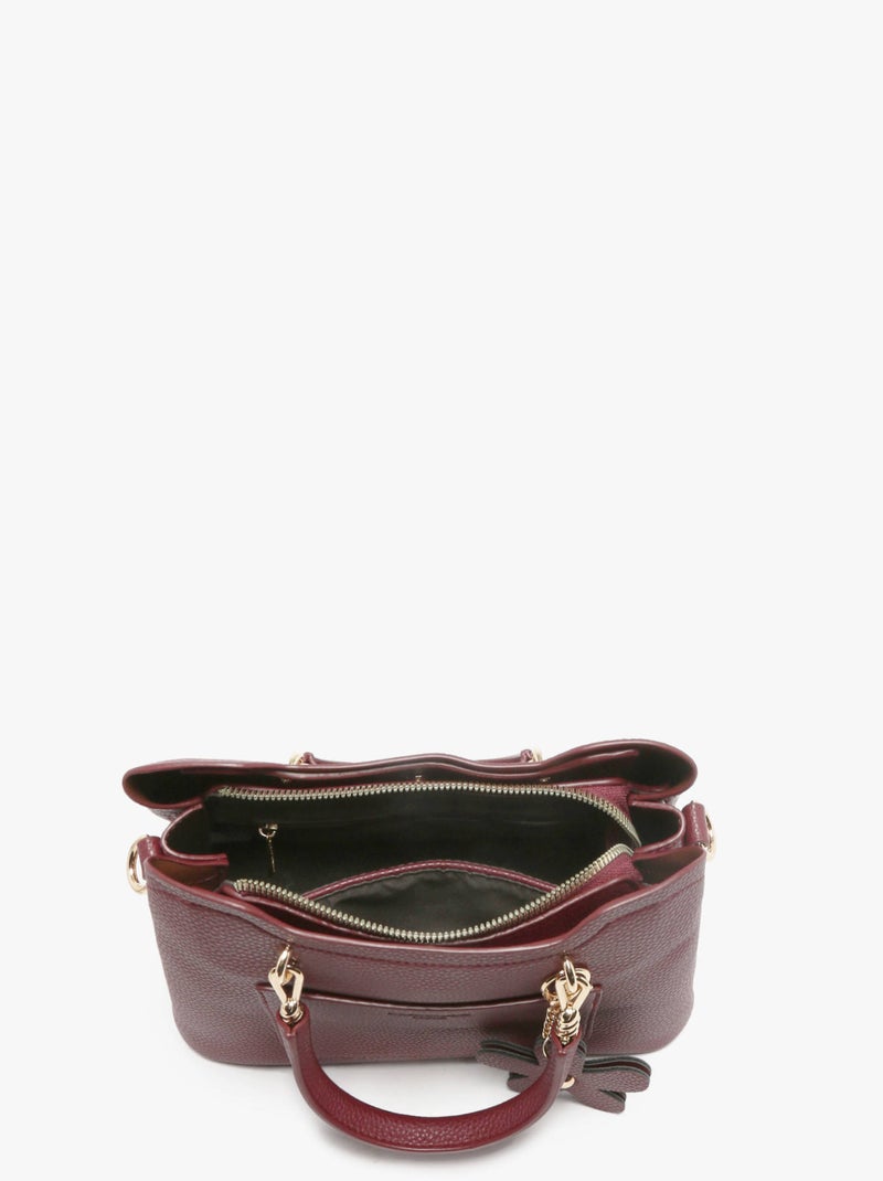 Sac bandoulière grained flora & co toile enduite Bordeaux - Kiabi