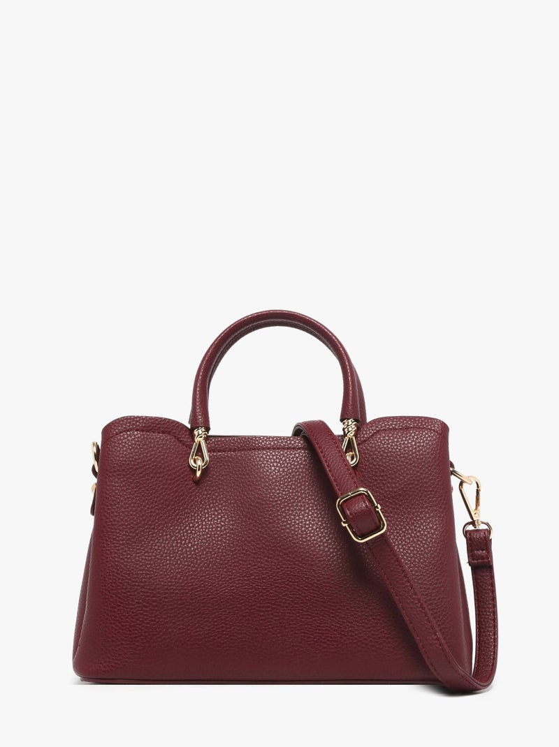 Sac bandoulière grained flora & co toile enduite Bordeaux - Kiabi