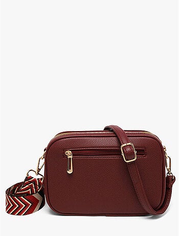 Sac bandoulière grained flora & co toile enduite
