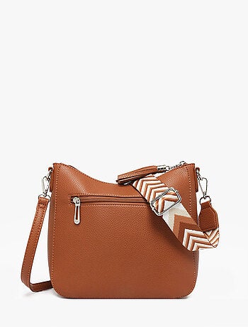 Sac bandoulière grained flora & co toile enduite