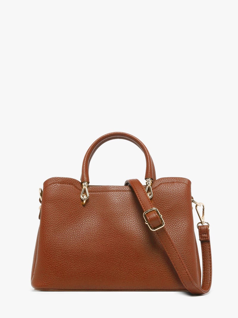 Sac bandoulière grained flora & co toile enduite Camel - Kiabi