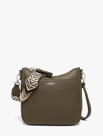Sac bandoulière grained flora & co toile enduite