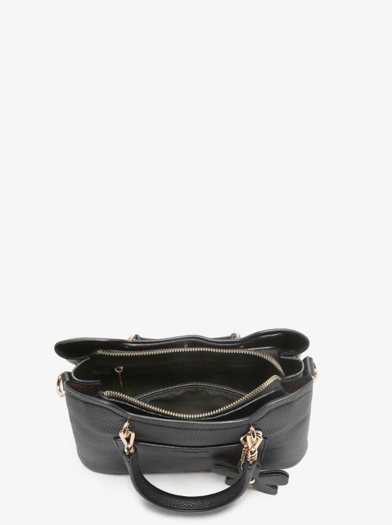 Sac bandoulière grained flora & co toile enduite Noir Noir - Kiabi