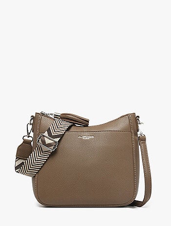 Sac bandoulière grained flora & co toile enduite