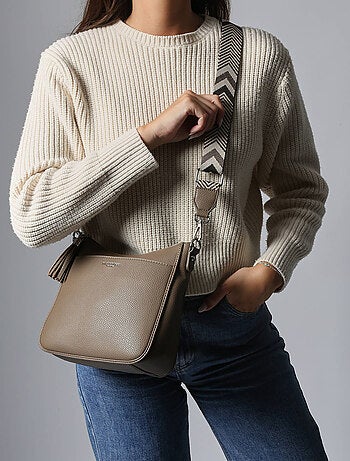 Sac bandoulière grained flora & co toile enduite