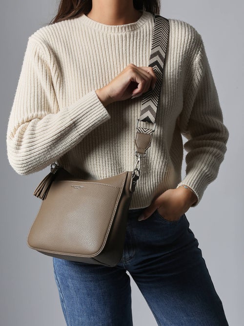 Sac bandoulière grained flora & co toile enduite - Kiabi