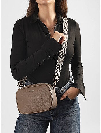 Sac bandoulière grained flora & co toile enduite