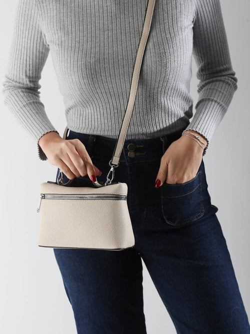 Sac Bandoulière Grained Miniprix Toile Enduite - Kiabi
