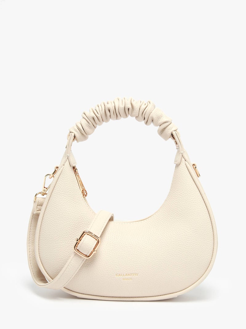 Sac Bandoulière Grained Miniprix Toile Enduite Beige - Kiabi