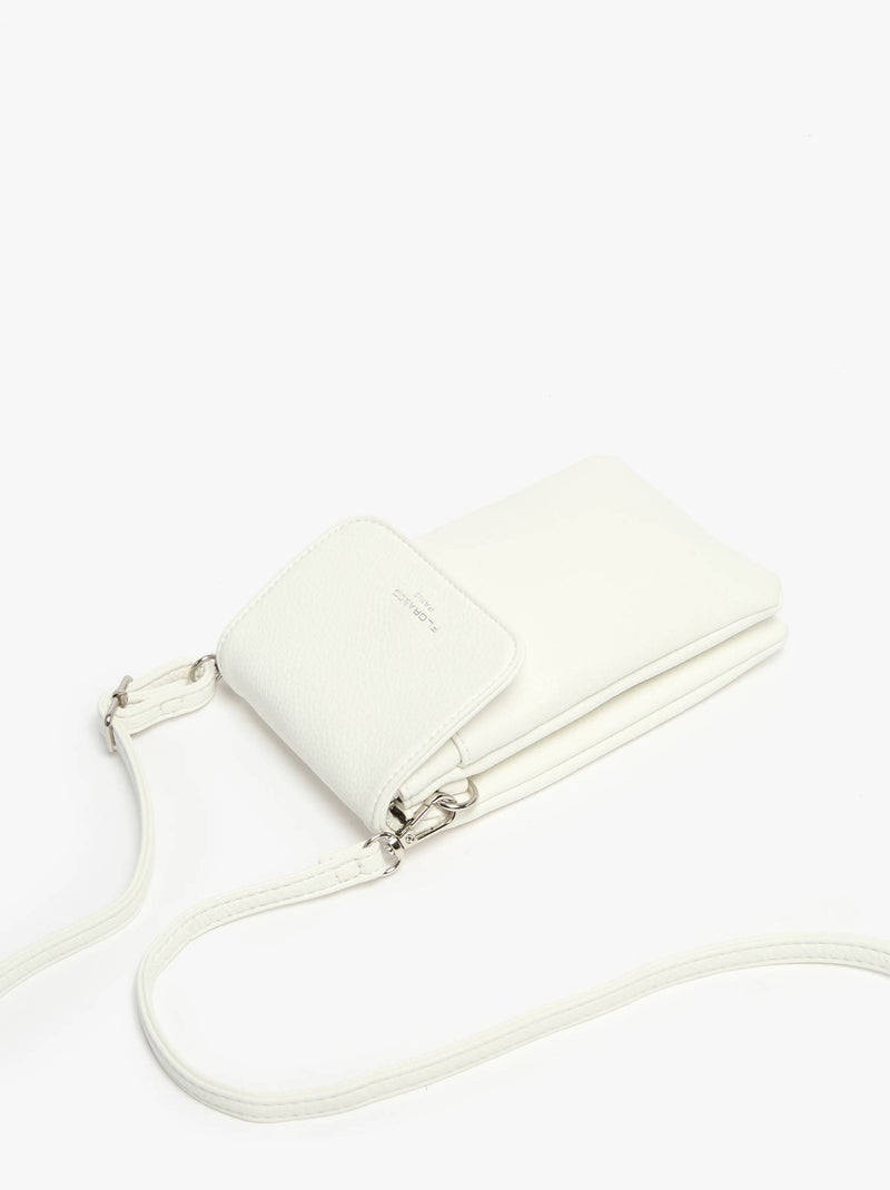 Sac Bandoulière Grained Miniprix Toile Enduite Blanc - Kiabi