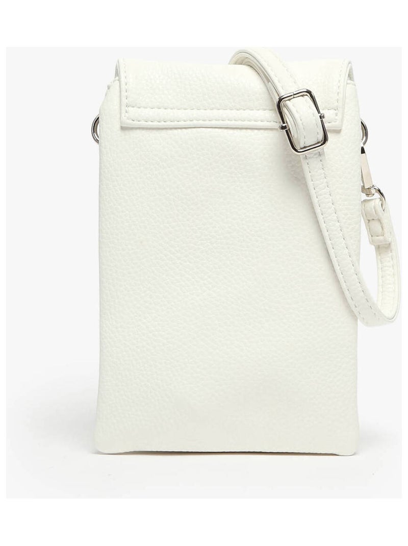 Sac Bandoulière Grained Miniprix Toile Enduite Blanc - Kiabi
