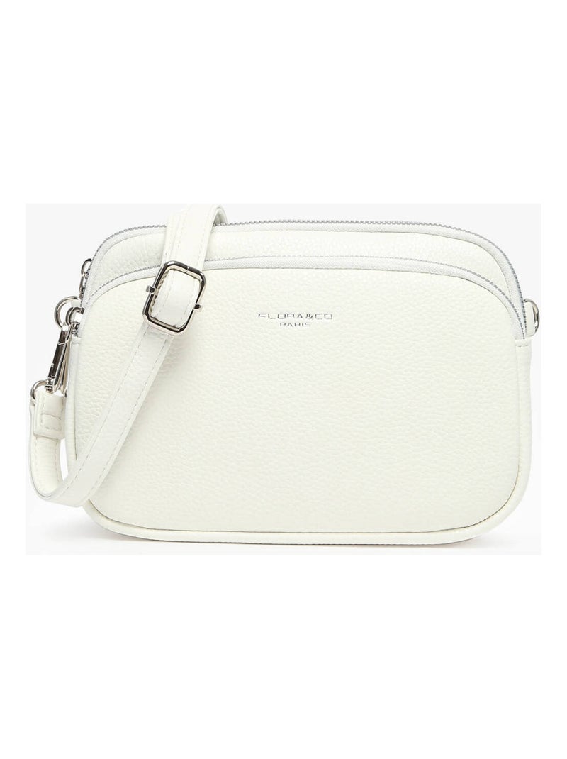 Sac Bandoulière Grained Miniprix Toile Enduite Blanc - Kiabi