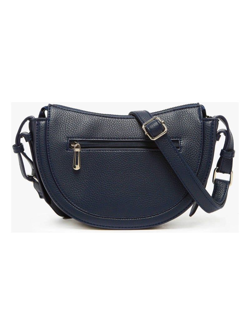 Sac Bandoulière Grained Miniprix Toile Enduite Bleu - Kiabi