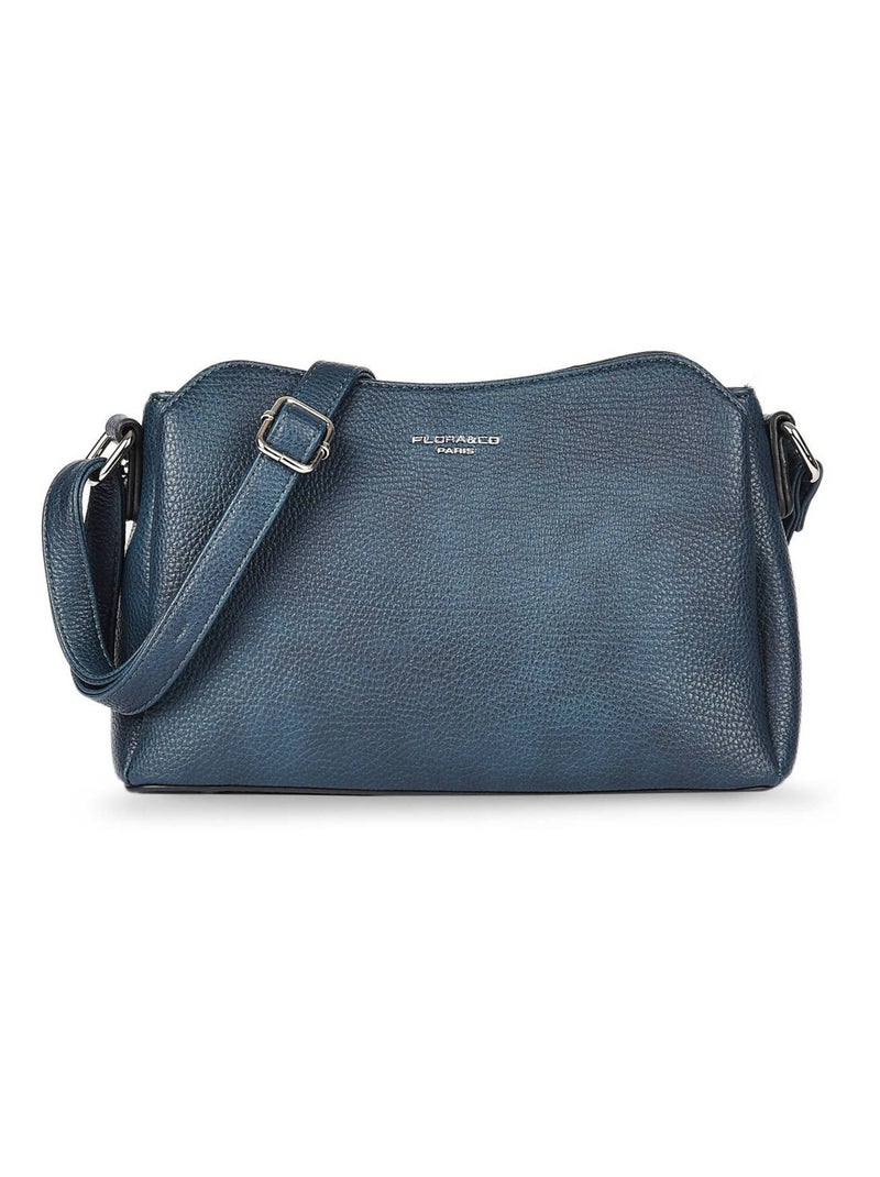 Sac Bandoulière Grained Miniprix Toile Enduite Bleu - Kiabi