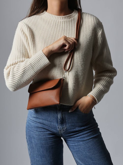 Sac Bandoulière Grained Miniprix Toile Enduite - Kiabi