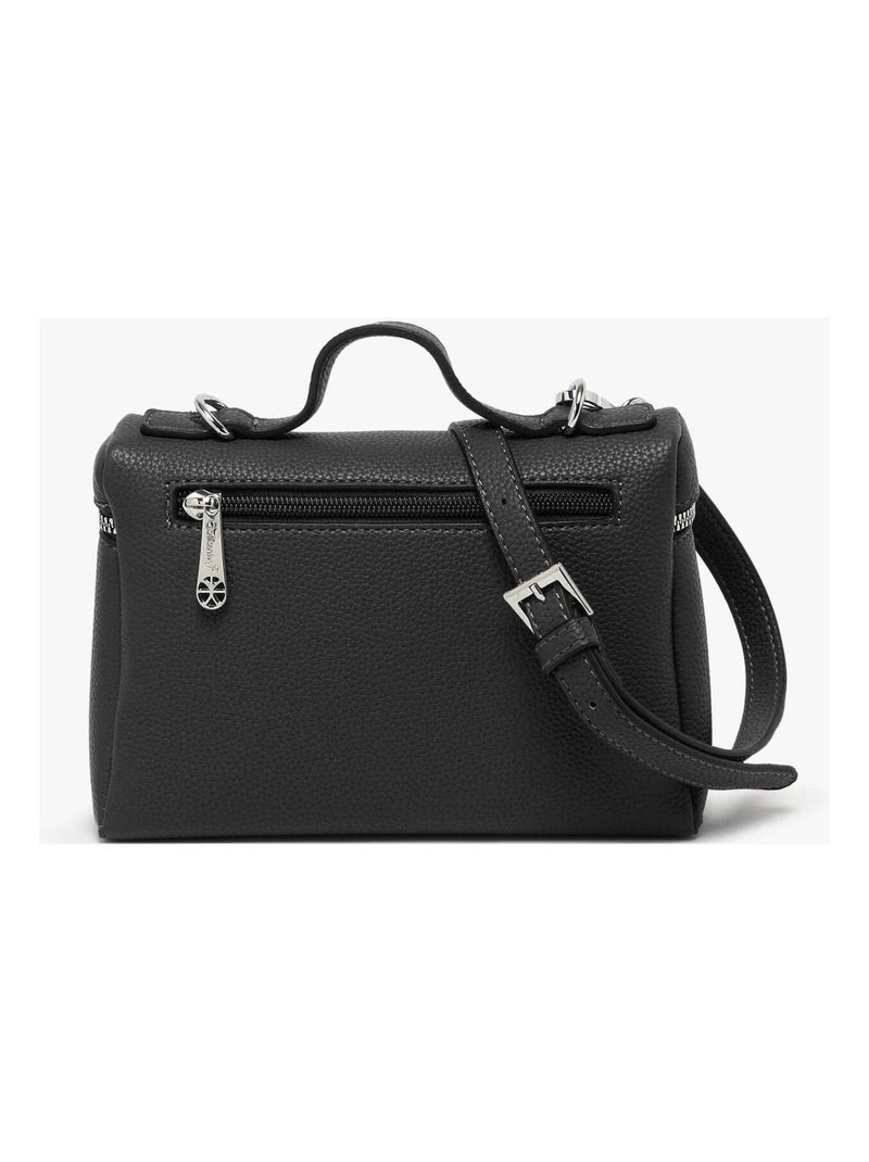 Sac Bandoulière Grained Miniprix Toile Enduite Noir - Kiabi
