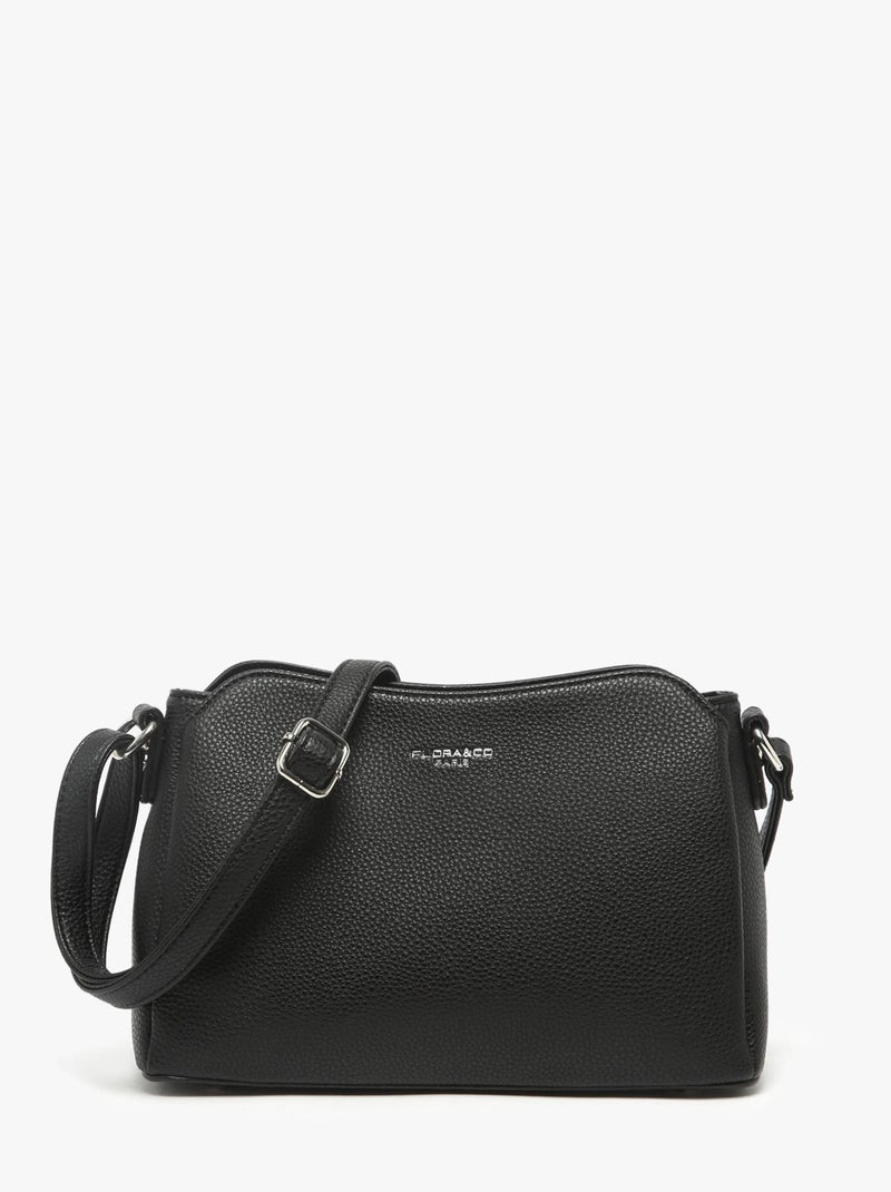 Sac Bandoulière Grained Miniprix Toile Enduite Noir Noir - Kiabi