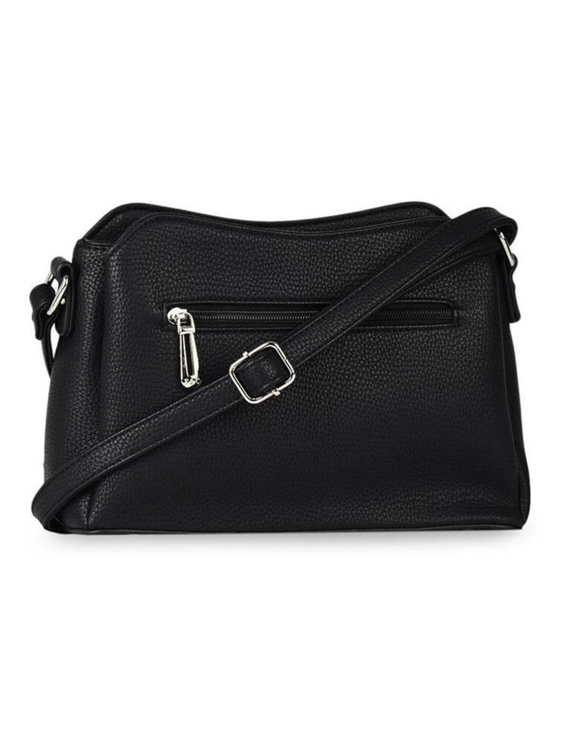 Sac Bandoulière Grained Miniprix Toile Enduite Noir Noir - Kiabi