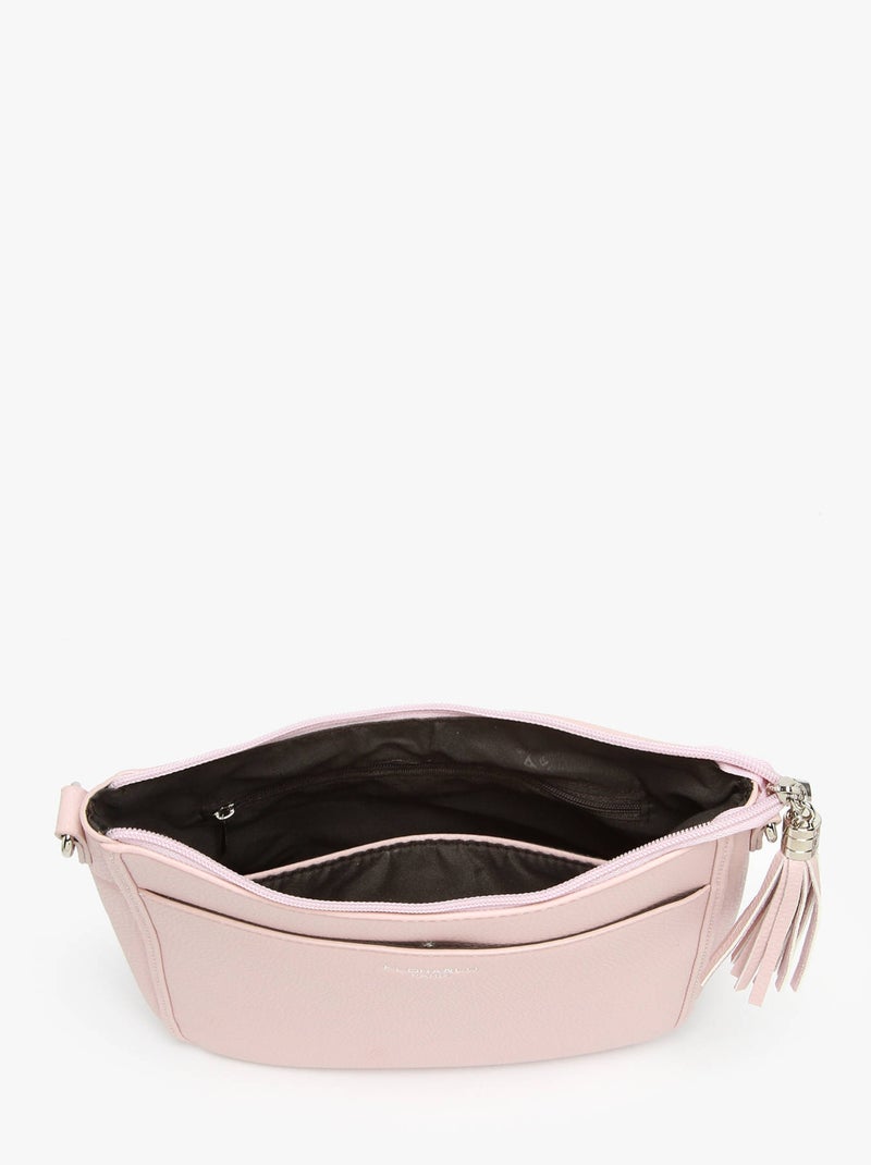 Sac Bandoulière Grained Miniprix Toile Enduite Rose - Kiabi