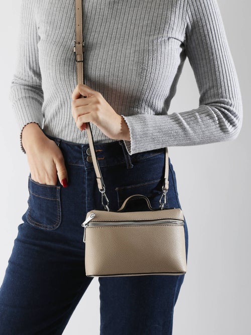 Sac Bandoulière Grained Miniprix Toile Enduite - Kiabi