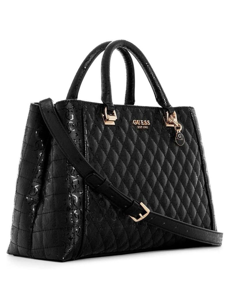 Sac Bandoulière Guess Adi Small Satchel Black GG932206 Noir - Kiabi