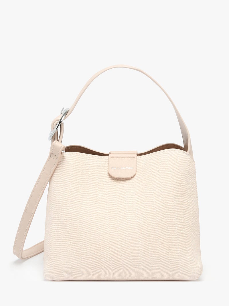 Sac Bandoulière Italy Miniprix Synthetique Beige - Kiabi