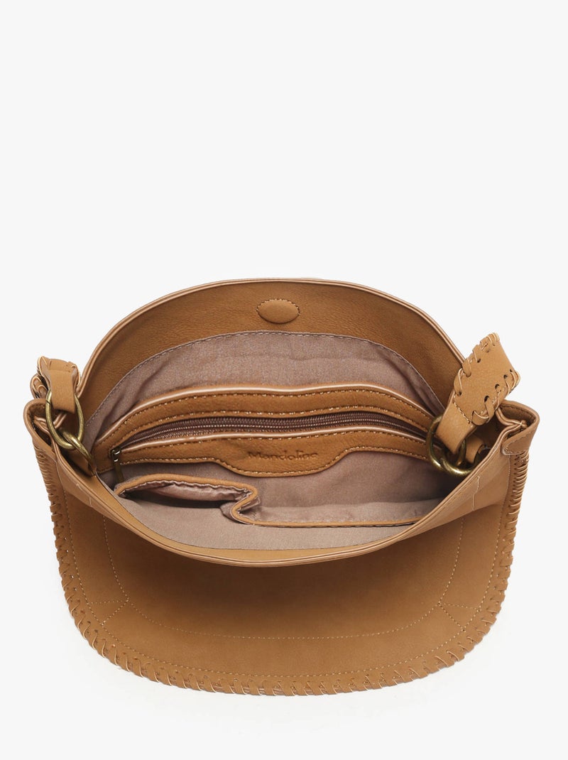 Sac Bandoulière Lace Miniprix Toile Enduite Taupe - Kiabi